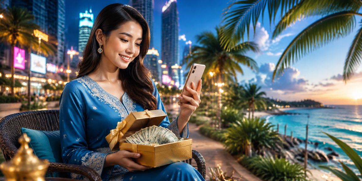 Pengguna log masuk ke platform 854 melalui telefon bimbit di Kuala Lumpur